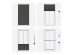 Ropa De Casa-Estor plisado 110x200 cm ancho tela 109,4cm poliéster Negro