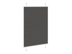 Ropa De Casa-Estor plisado 95x150 cm ancho tela 94,4 cm poliéster Negro