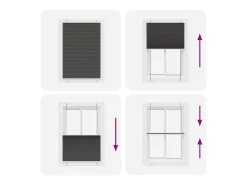 Ropa De Casa-Estor plisado 95x150 cm ancho tela 94,4 cm poliéster Negro