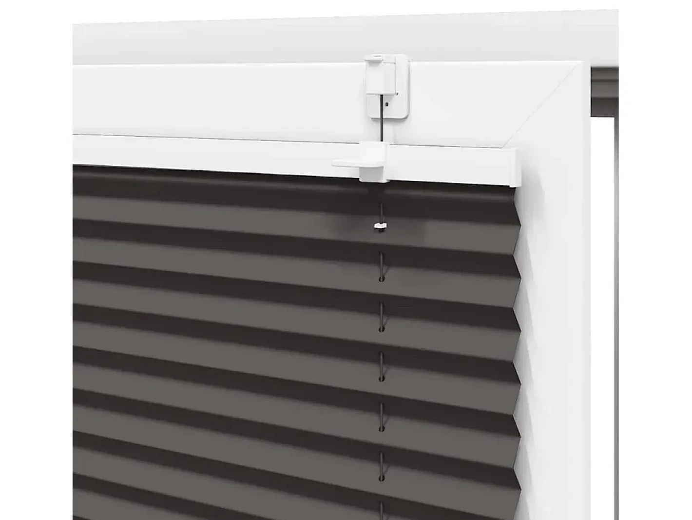 Ropa De Casa-Estor plisado 95x150 cm ancho tela 94,4 cm poliéster Negro