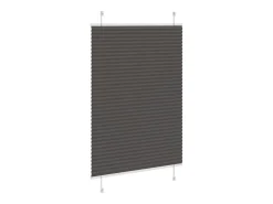 Estor plisado 100x150 cm ancho tela 99,4cm poliéster Negro Outlet