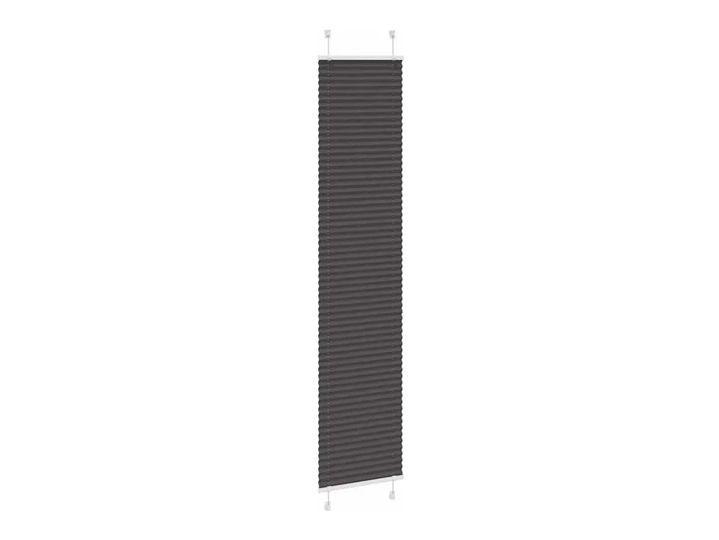Estor plisado 40x200 cm ancho tela 39,4 cm poliéster Negro Best