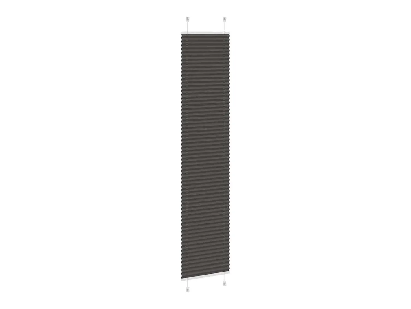 Estor plisado 40x200 cm ancho tela 39,4 cm poliéster Negro Best