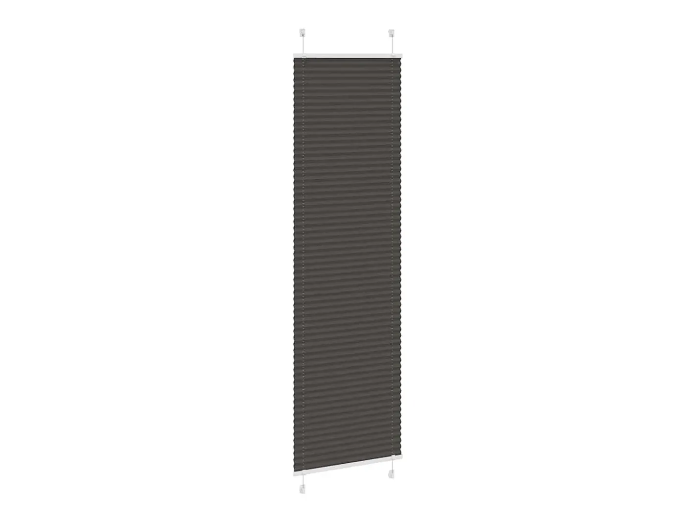 Ropa De Casa-Estor plisado 55x200 cm ancho tela 54,4 cm poliéster Negro