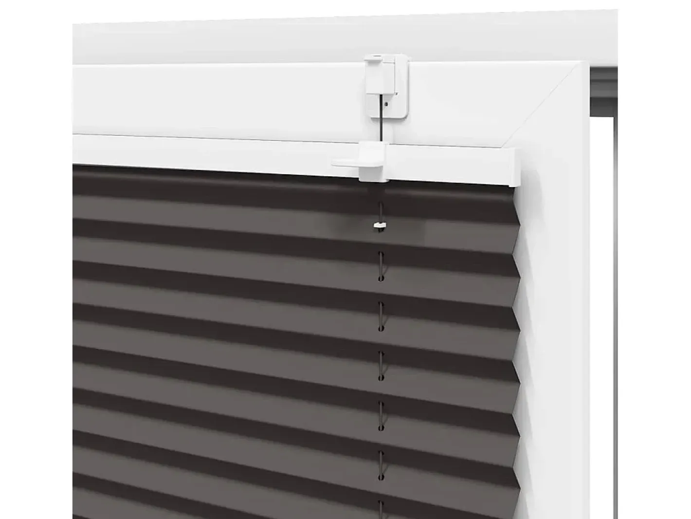 Ropa De Casa-Estor plisado 55x200 cm ancho tela 54,4 cm poliéster Negro