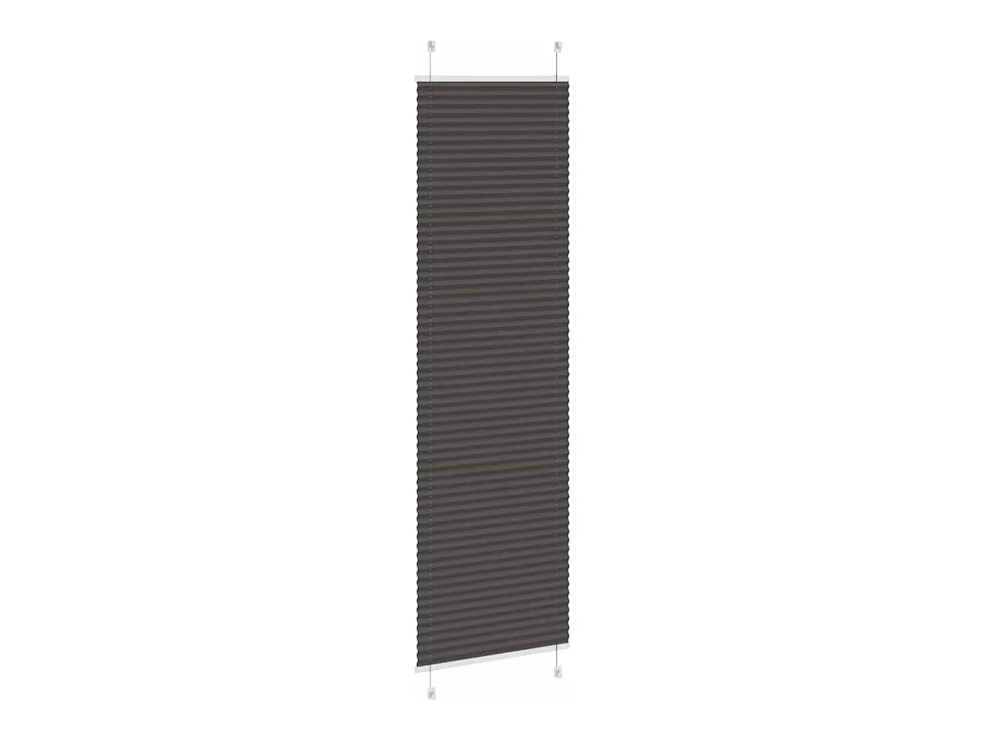 Ropa De Casa-Estor plisado 55x200 cm ancho tela 54,4 cm poliéster Negro