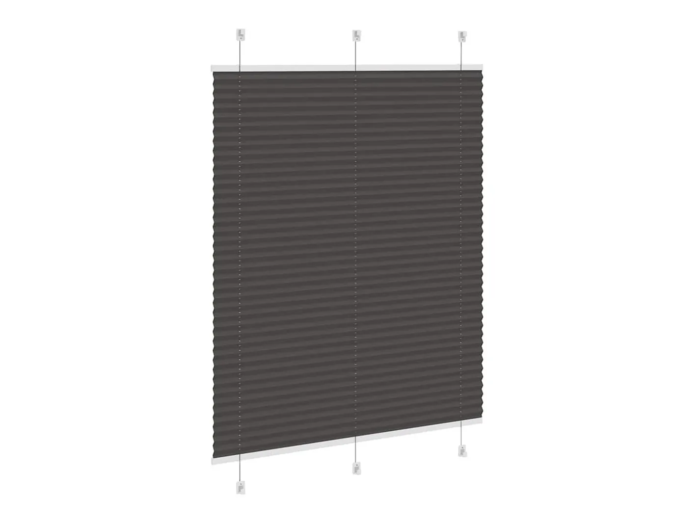 Hot Estor plisado 110x100 cm ancho tela 109,4 cm poliéster Negro