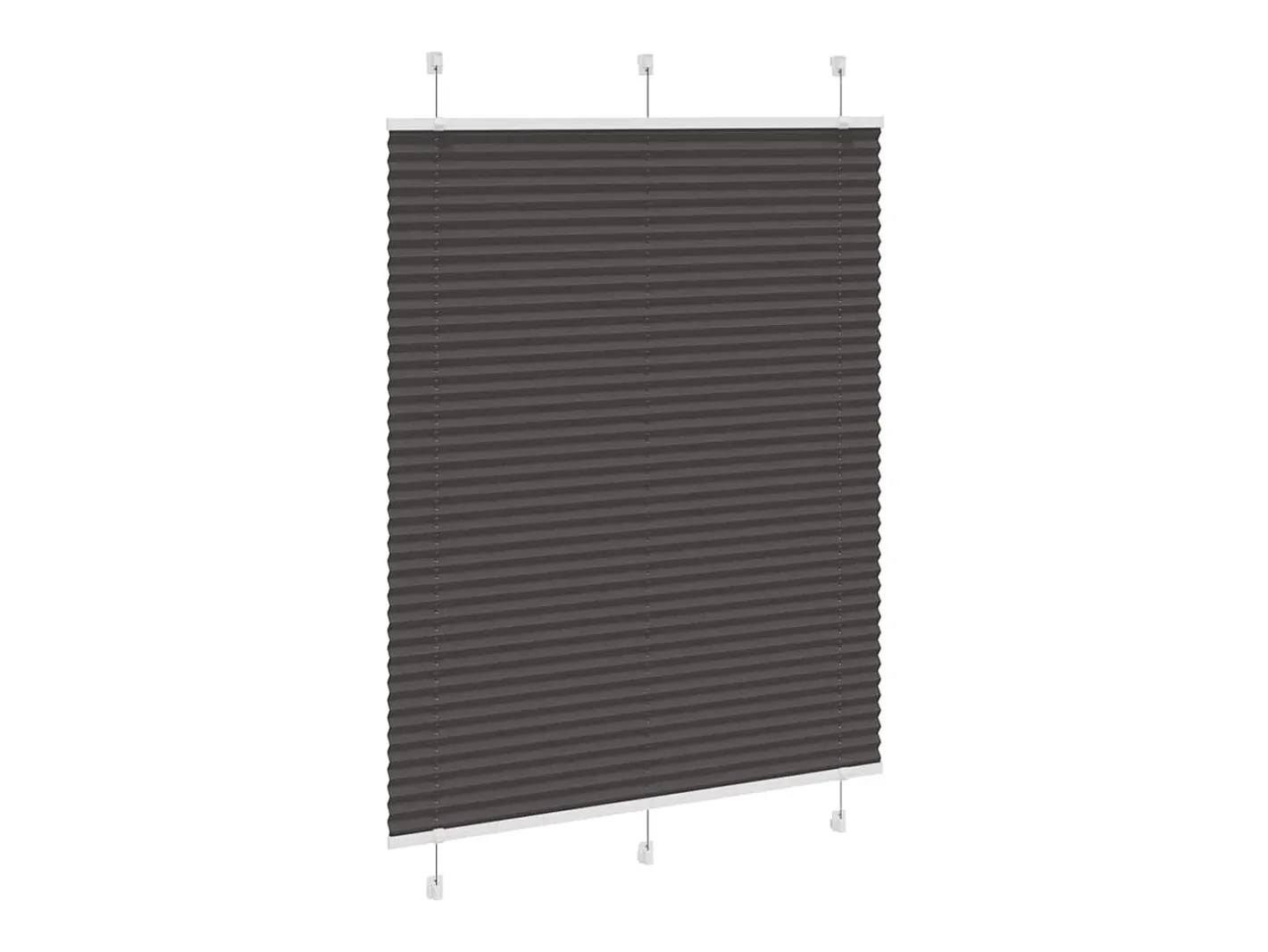 Hot Estor plisado 110x100 cm ancho tela 109,4 cm poliéster Negro
