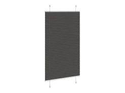 Estor plisado 70x150 cm ancho tela 69,4 cm poliéster Negro Best