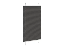Ropa De Casa-Estor plisado 75x150 cm ancho tela 74,4 cm poliéster Negro