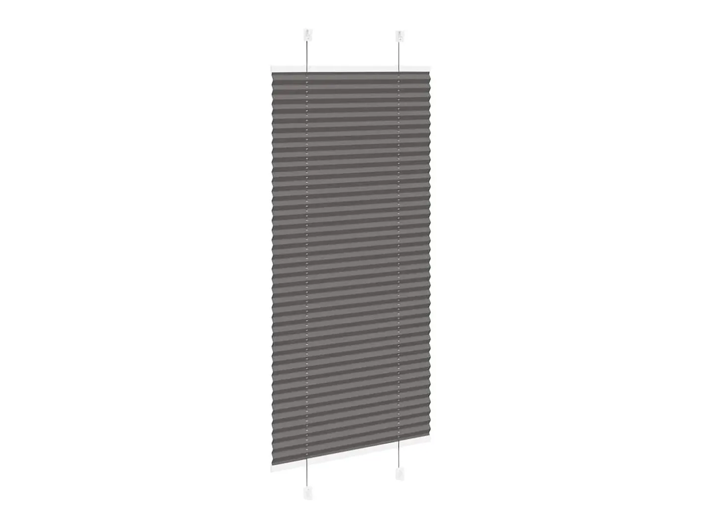 Ropa De Casa-Estor plisado 65x100 cm ancho tela 64,4 cm poliéster Negro