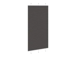 Ropa De Casa-Estor plisado 105x200 cm ancho tela 104,4cm poliéster Negro
