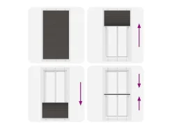 Ropa De Casa-Estor plisado 105x200 cm ancho tela 104,4cm poliéster Negro