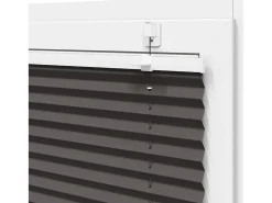 Ropa De Casa-Estor plisado 105x200 cm ancho tela 104,4cm poliéster Negro