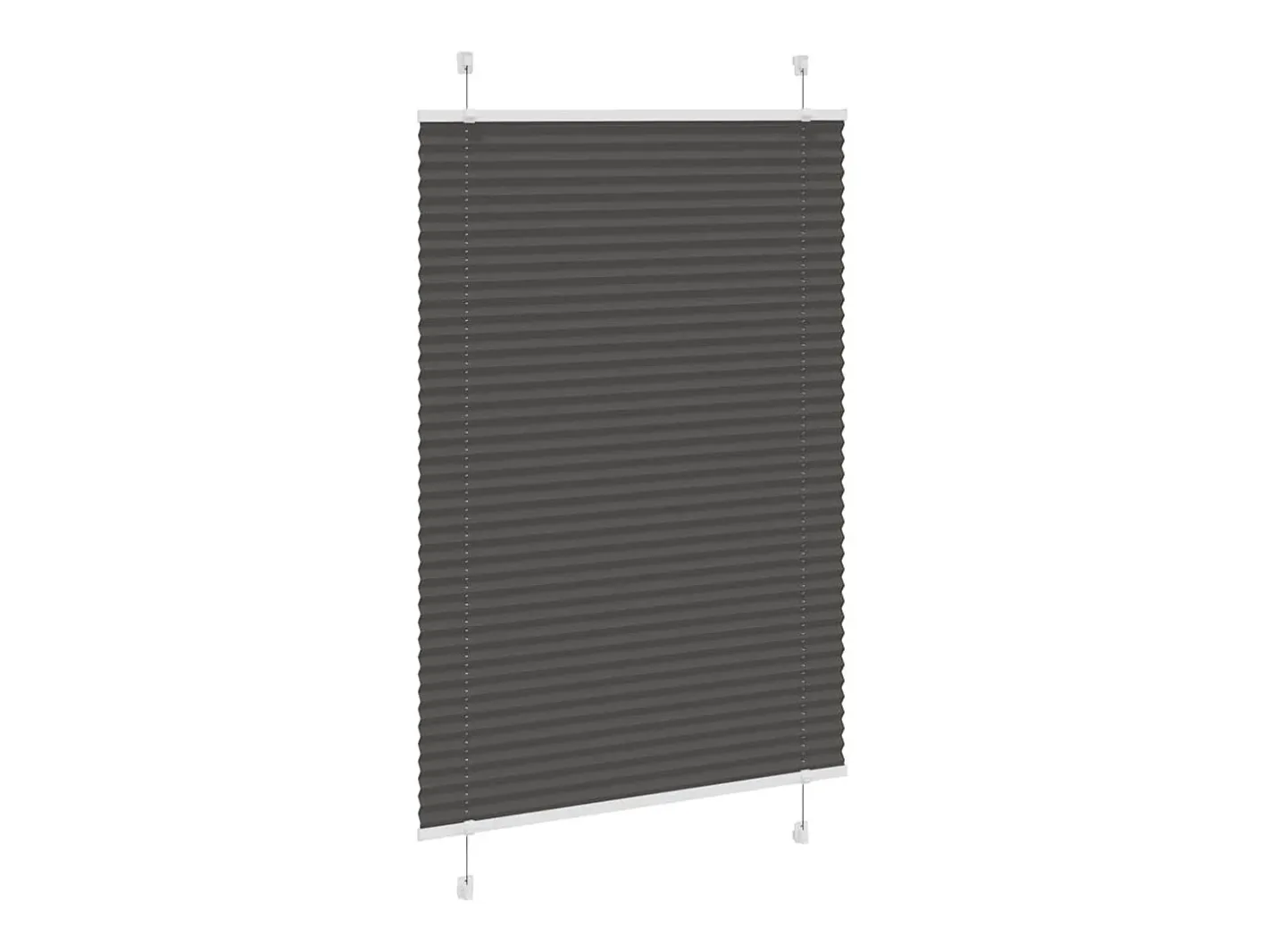 Outlet Estor plisado 100x100 cm ancho tela 99,4 cm poliéster Negro