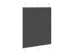 Ropa De Casa-Estor plisado 110x150 cm ancho tela 109,4 cm poliéster Negro