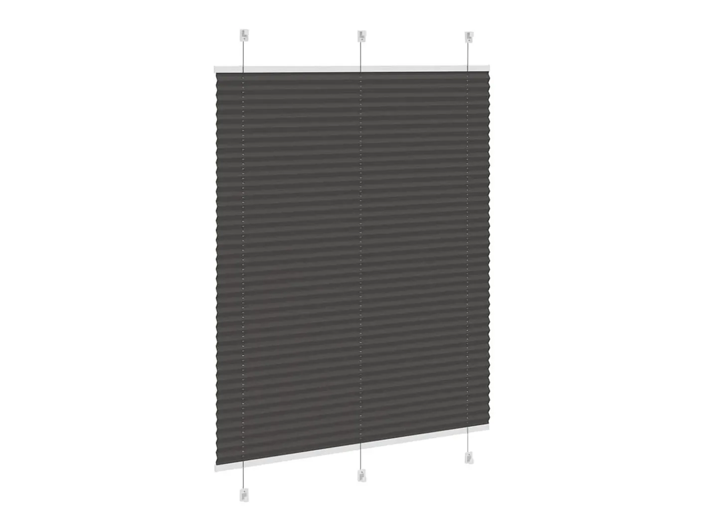 Ropa De Casa-Estor plisado 110x150 cm ancho tela 109,4 cm poliéster Negro