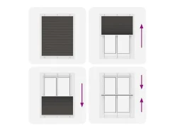 Ropa De Casa-Estor plisado 110x150 cm ancho tela 109,4 cm poliéster Negro