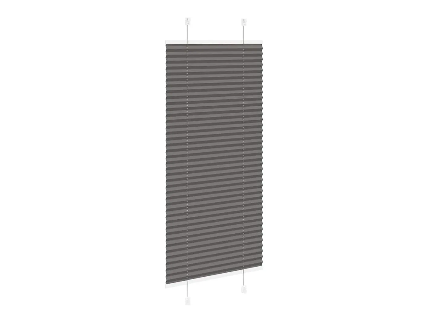 Sale Estor plisado 55x150 cm ancho tela 54,4 cm poliéster Negro