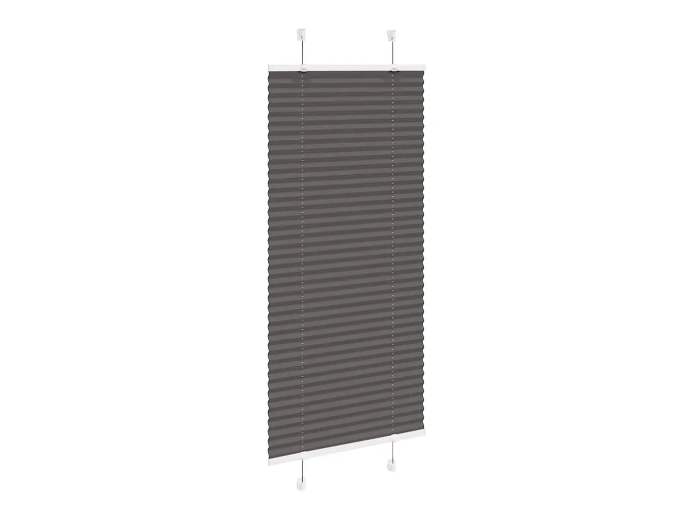 Sale Estor plisado 55x150 cm ancho tela 54,4 cm poliéster Negro