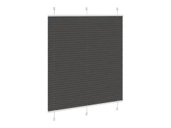 Ropa De Casa-Estor plisado 115x150 cm ancho tela 114,4 cm poliéster Negro