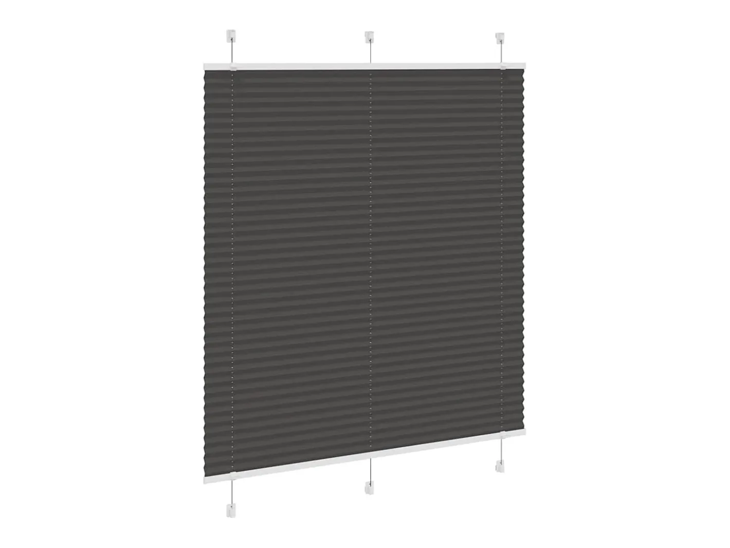 Ropa De Casa-Estor plisado 115x150 cm ancho tela 114,4 cm poliéster Negro
