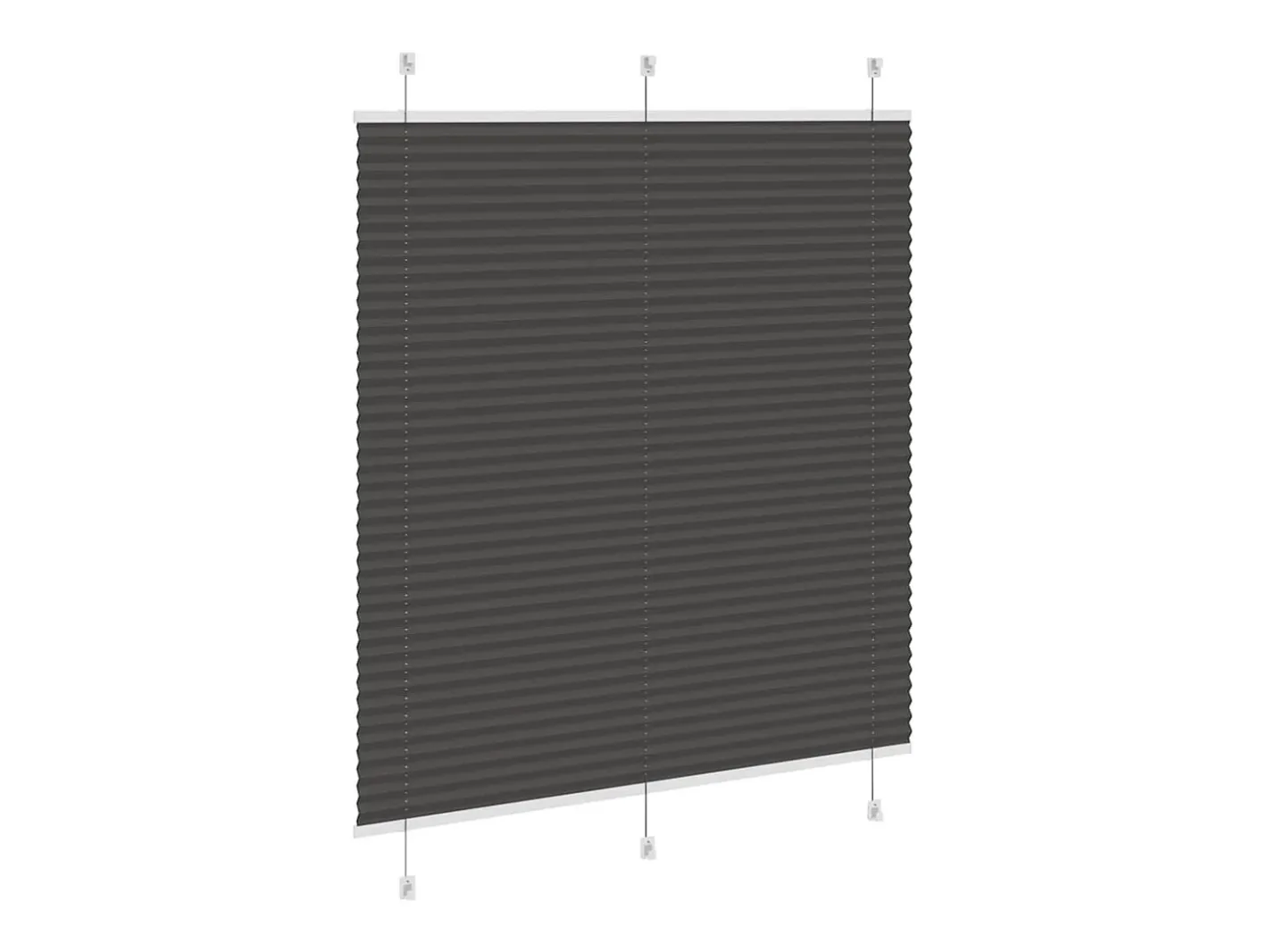 Ropa De Casa-Estor plisado 115x150 cm ancho tela 114,4 cm poliéster Negro