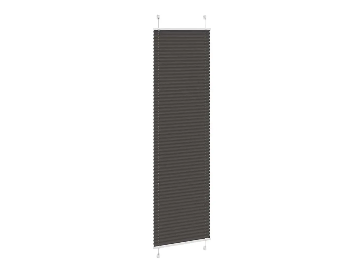 Outlet Estor plisado 60x200 cm ancho tela 59,4 cm poliéster Negro