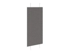 Estor plisado 55x100 cm ancho tela 54,4 cm poliéster Negro Sale