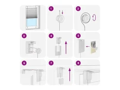 Ropa De Casa-Estor plisado 85x200 cm ancho tela 84,4 cm poliéster Rosa