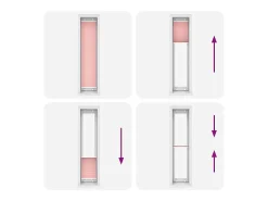 Estor plisado 40x200 cm ancho tela 39,4 cm poliéster Rosa Clearance