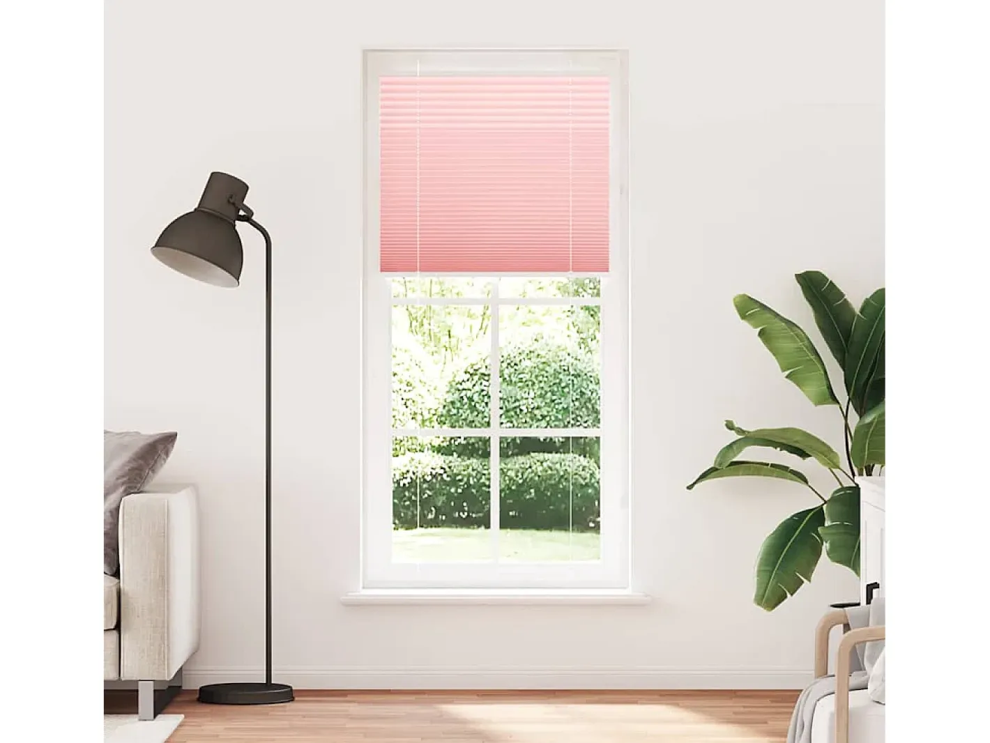 Ropa De Casa-Estor plisado 90x200 cm ancho tela 89,4 cm poliéster Rosa