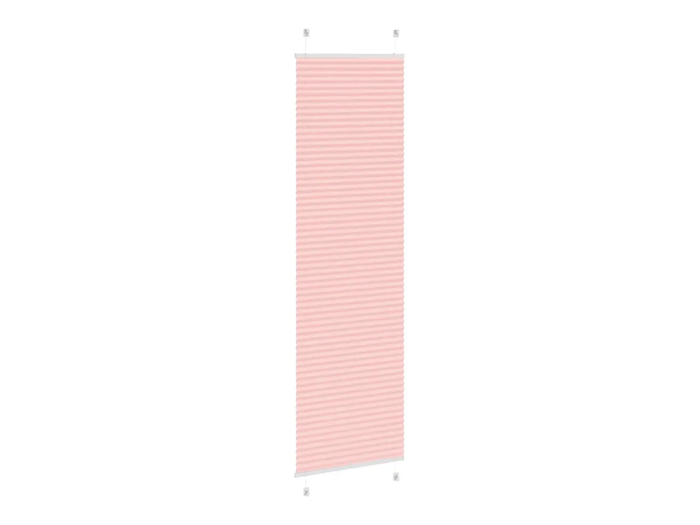 Clearance Estor plisado 65x200 cm ancho tela 64,4 cm poliéster Rosa