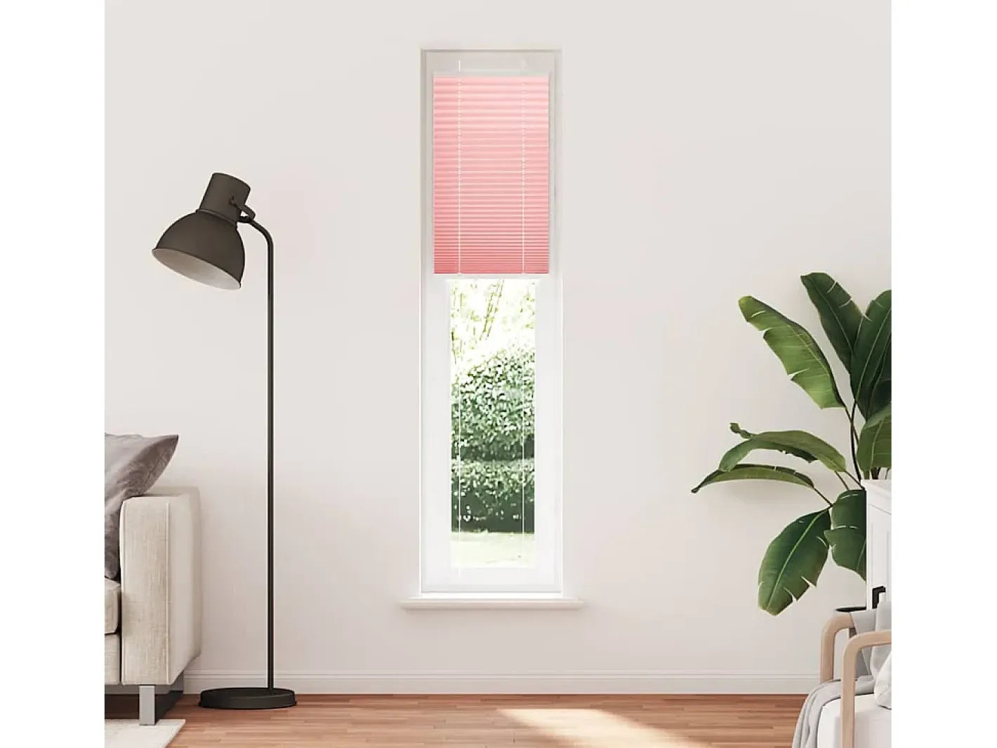 New Estor plisado 45x200 cm ancho tela 44,4 cm poliéster Rosa