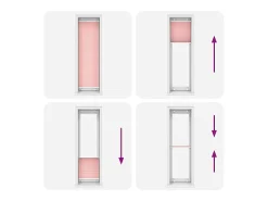 Clearance Estor plisado 55x200 cm ancho tela 54,4 cm poliéster Rosa