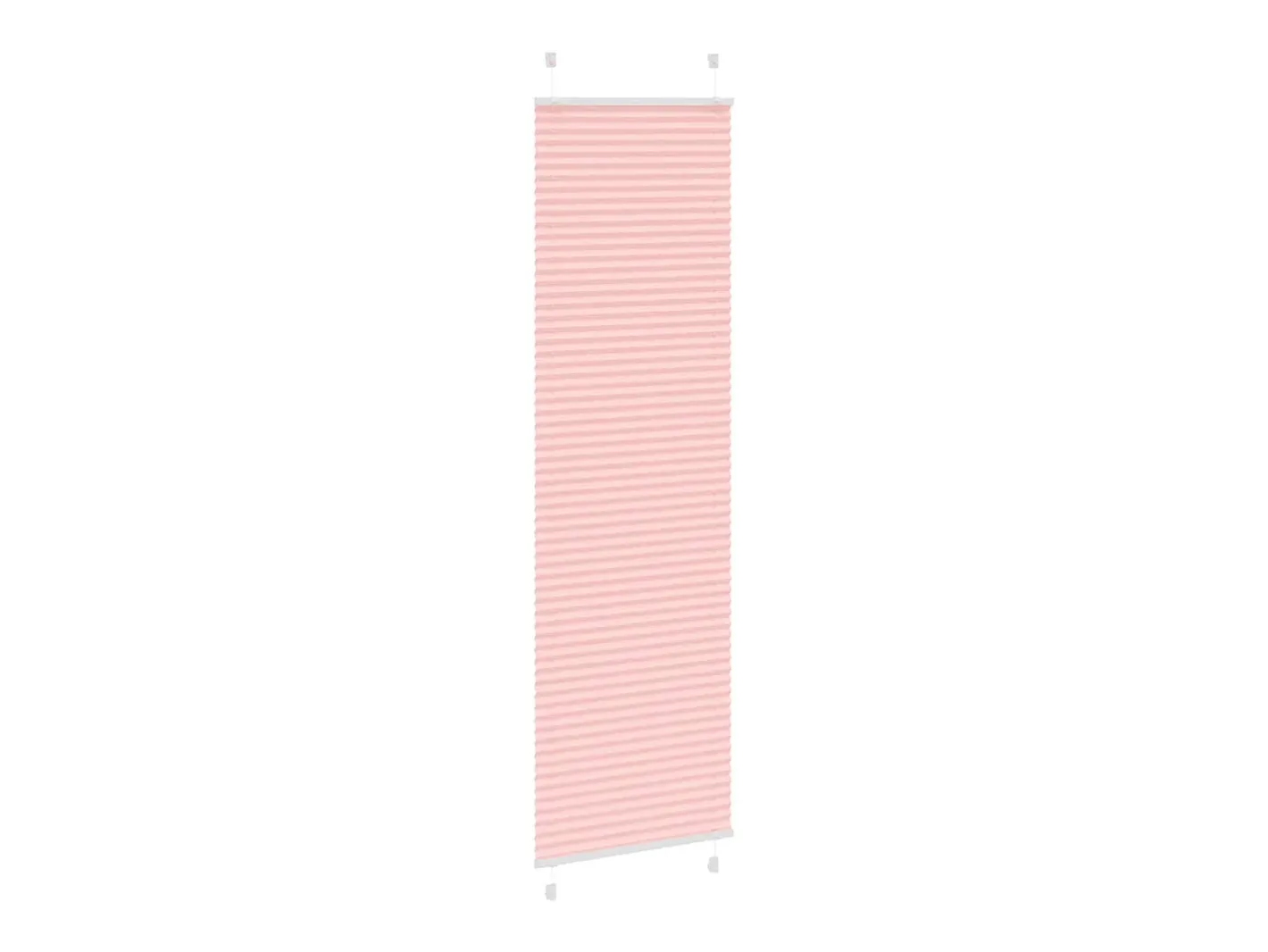 Clearance Estor plisado 55x200 cm ancho tela 54,4 cm poliéster Rosa