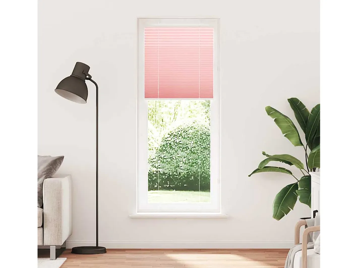 Estor plisado 80x200 cm ancho tela 79,4 cm poliéster Rosa Sale