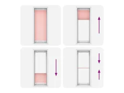 Estor plisado 75x200 cm ancho tela 74,4 cm poliéster Rosa Online