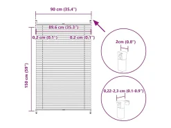 Sale Estor plisado 90x150 cm Blanco