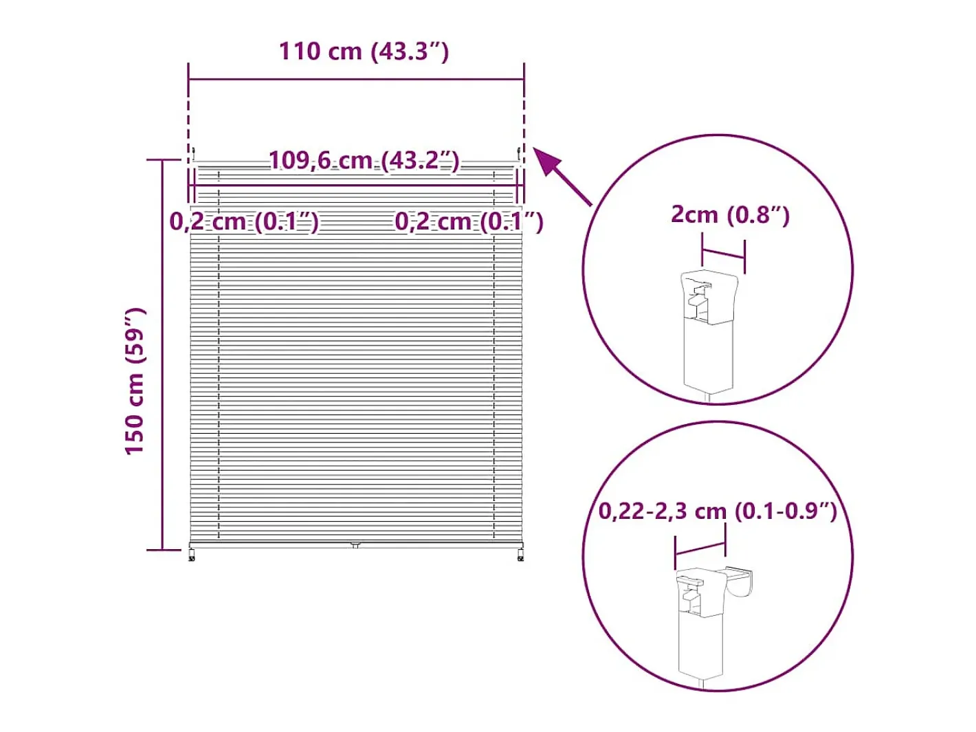 Online Estor plisado 110x150 cm Crema