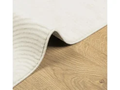 Discount Garden Furniture Everlyn Alfombra de pelo corto look escandinavo IZA 160x230 cm Crema