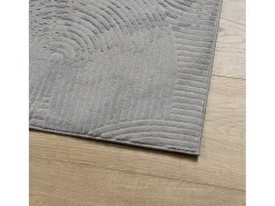 Garden Furniture Alfombra De Salón-Everlyn Alfombra de pelo corto look escandinavo IZA 120x170 cm Gris