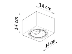Sollux Lighting Plafón-Faretti da parete in ceramica da superficie bianca GU10/ES111 Lámpara de pared Downlights de cerámica de montaje en superficie GU10 / ES111 Blanco