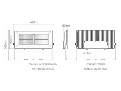 Iluminación Exterior-Faro LED Polaris 200W IP65 26000 lúmenes Negro