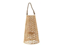Outlet J-Line Farol de mimbre 30x30x55 cm Beige