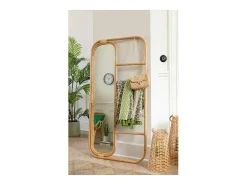 J-Line Farol de ratán 25x25x42.5 cm Beige Hot