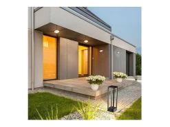 New Farol solar oscuro para el hogar, 2,2 W, LED, funciona con pilas, IP54, color azafrán Gris