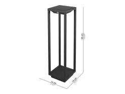 New Farol solar oscuro para el hogar, 2,2 W, LED, funciona con pilas, IP54, color azafrán Gris