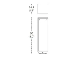 Farol solar para el hogar, 2,2 W, LED, funciona con pilas, IP54, color azafrán corten Marru00f3n Sale