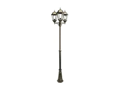 Hot AKUNADECOR Farola De Aluminio Regulus 3 Luces Regulable En Altura Negro